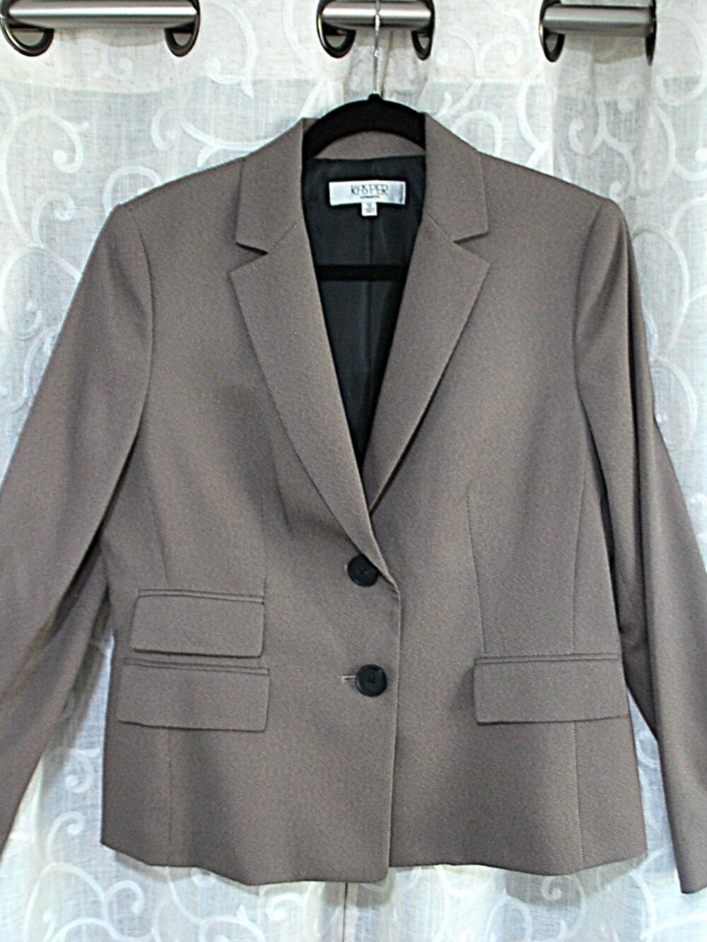 Woman's Kasper Jacket Brown Beige NWT Size 10